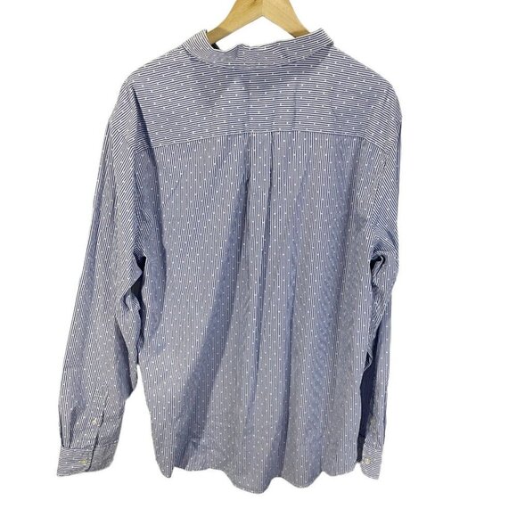 Chaps Ralph Lauren Mens Blue Striped Long Sleeved Causal Button Down XXL - Picture 6 of 6